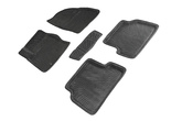3D EVA коврики в салон черные Seintex соты для Ford Focus (2008-2011)